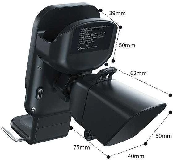 Beline car holder with inductive charging BLNWCH01 3in1 Išmanusis telefonas/iWatch/Airpods