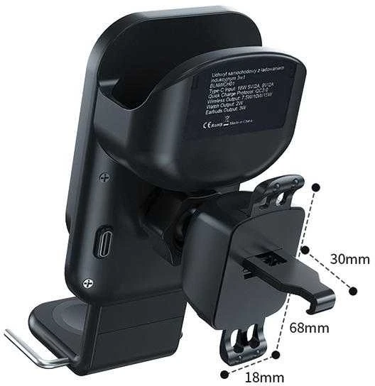 Beline car holder with inductive charging BLNWCH01 3in1 Išmanusis telefonas/iWatch/Airpods