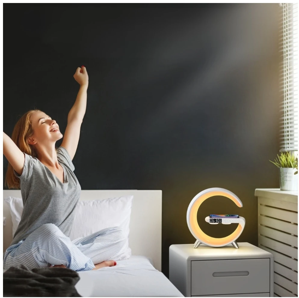 Beline Multifunctional Lamp MajesticLine with alarm clock and bluetooth kolonėlė baltos spalvosZapytaj Chat