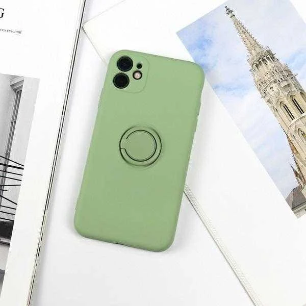 Beline Dėklas Silicone Ring Apple iPhone 12 Pro Max žalias apple