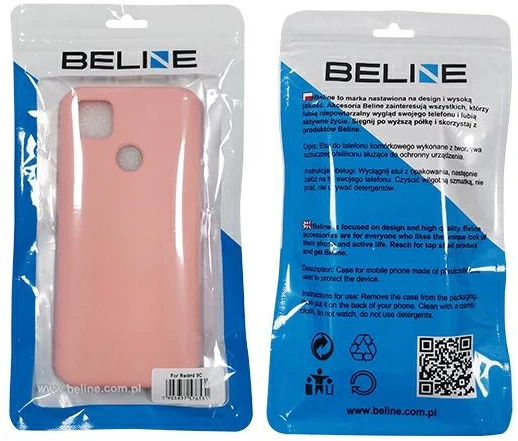 Beline Dėklas Silicone Xiaomi Redmi 9C rožinio aukso spalvos