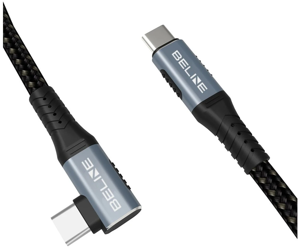 Beline Thunderbolt 4 stačiu kampu jungiamas USB-C laidas 1 m, 48V/5A, 40Gbps, 240W, 8K 60Hz, juodas