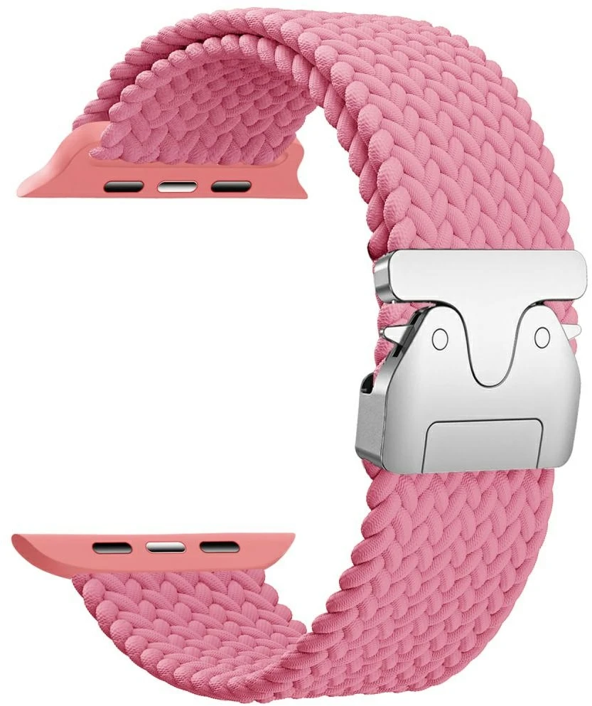 Beline Woven Nylon Parachute apyrankė for Apple Watch 42/44/45/49mm rožinės spalvos