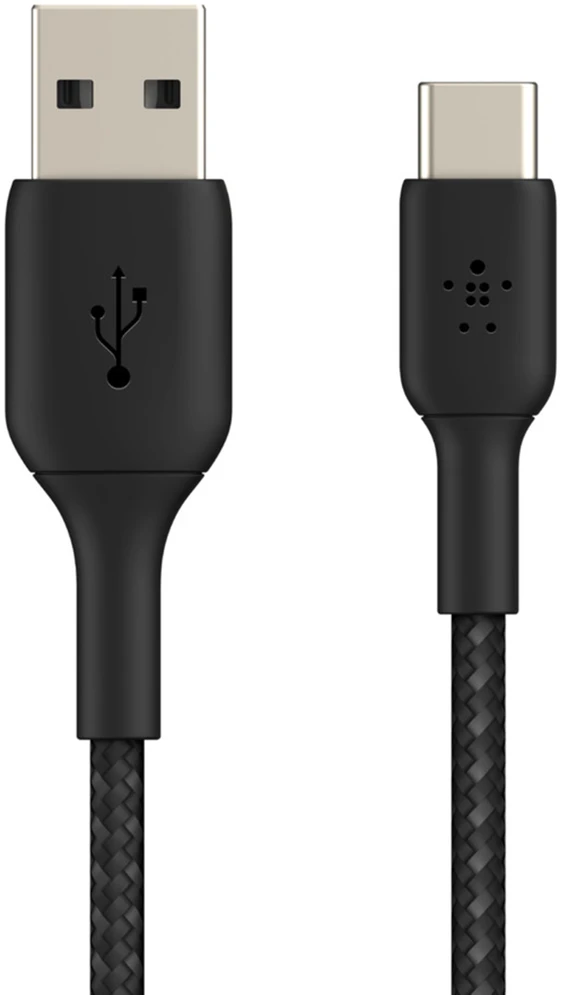 USB kabelis Belkin Boost Charge Braided USB-A to USB-C 1.0m juodas
