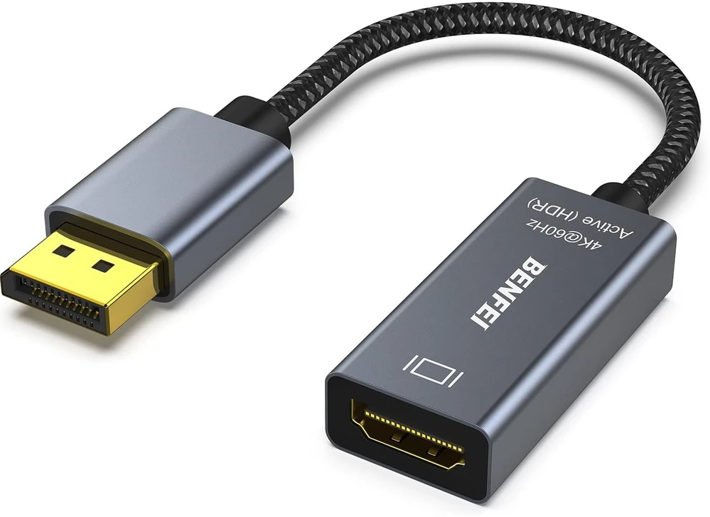 TelForceOne BENFEI aktyvus adapteris DisplayPort į HDMI 4K 60Hz pilka