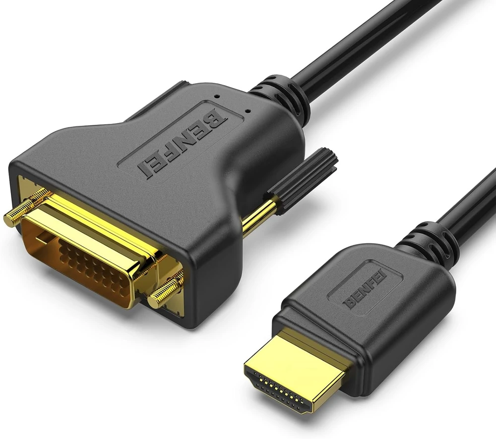 BENFEI HDMI į DVI kabelis 0,9 m dvikryptis 1080P juodas