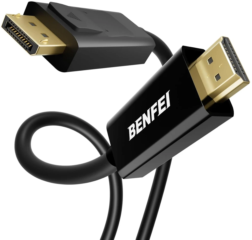 BENFEI laidas 4K DisplayPort į HDMI vienkryptis 1.8 m juodas