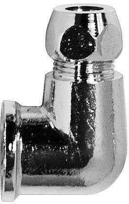 BENKISER Alkūnė, 3/8"x3/8" vidinis ir išorinis sriegiai, su veržle