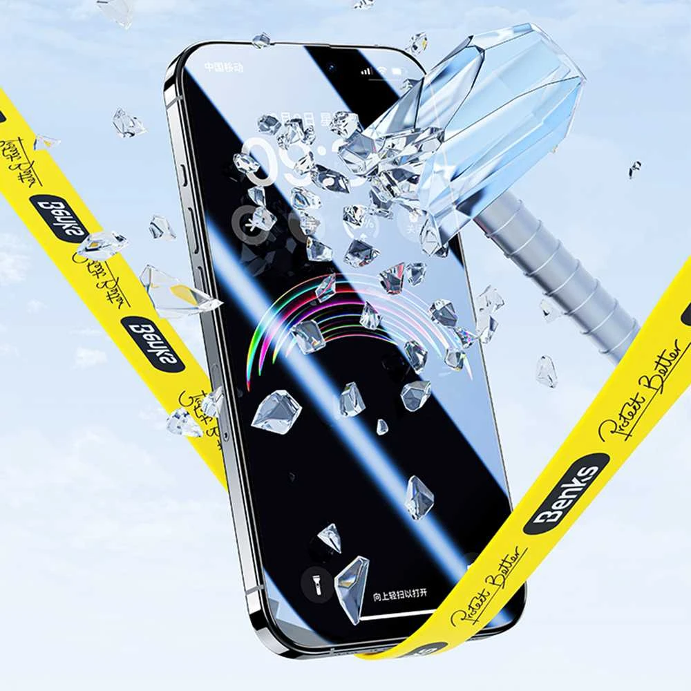 Benks Apsauginis stiklas Air Shield HD Glass (T068) skirtas Apple iPhone 17 Air juodas – 10 vnt