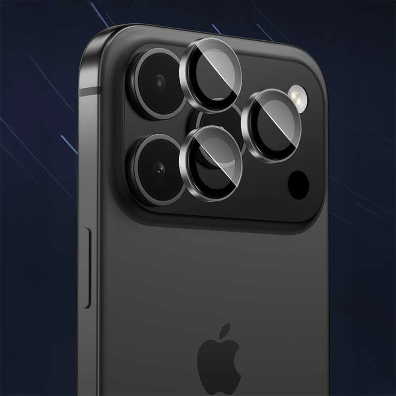 Benks Apsauginis stiklas DR Sapphire Lens Protector telefonui skirtas Apple iPhone 17 Pro/17 Pro Max (objektyvui 3 vnt) juodas