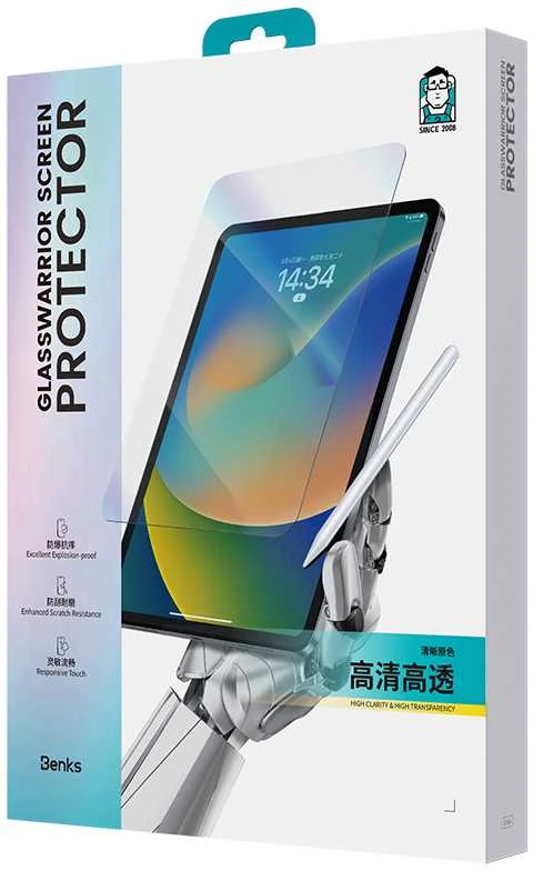 Benks Tempered glass Glass Warrior HD for Ipad Air 13 2024 juodos spalvos