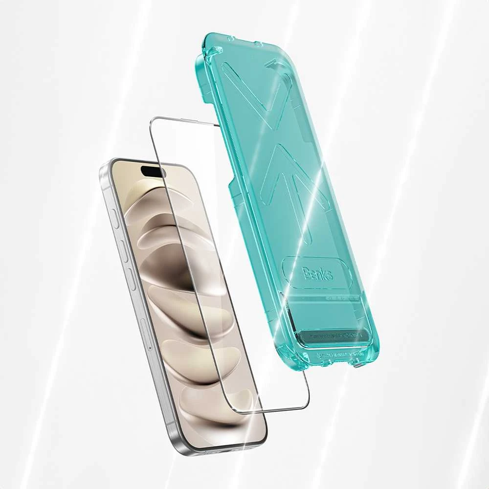 Benks Apsauginis stiklas Glass Warrior HD skirtas Iphone 15 Pro Max juodas