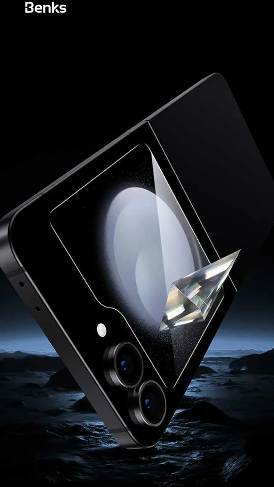 Benks Apsauginis stiklas Glass Warrior HD skirtas Samsung Galaxy Z Flip 6 juodos spalvos