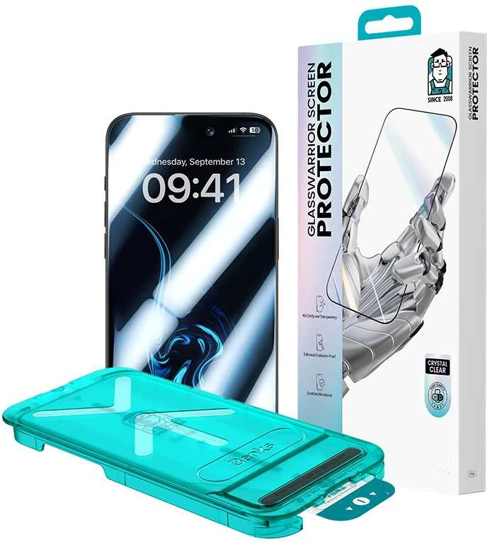 Benks Apsauginis stiklas Glass Warrior HD skirtas Iphone 15 Pro Max juodas
