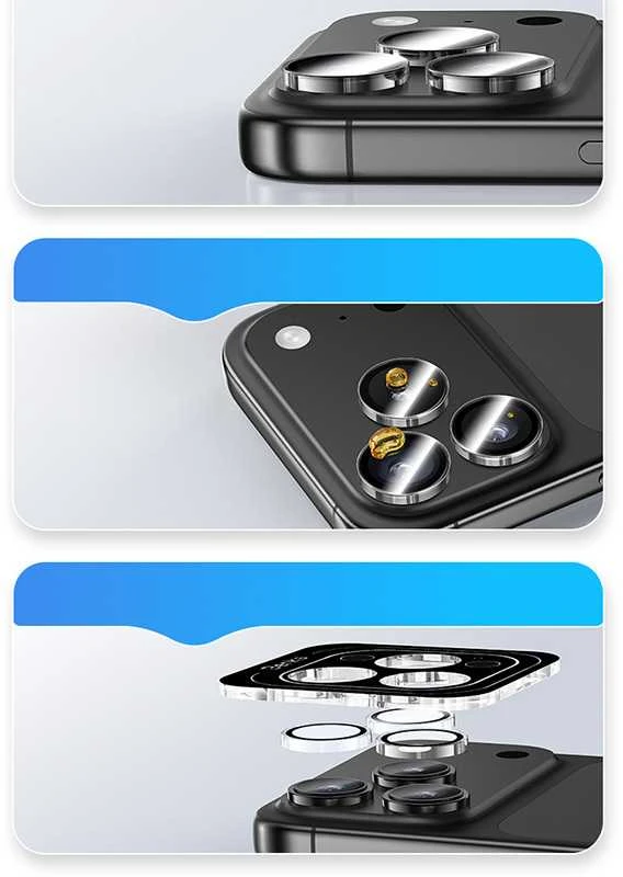 Oem Benks Apsauginis stiklas Glass Warrior Lens Protector telefonui skirtas Apple iPhone 17 Pro/17 Pro Max (objektyvui 3 vnt) transparent