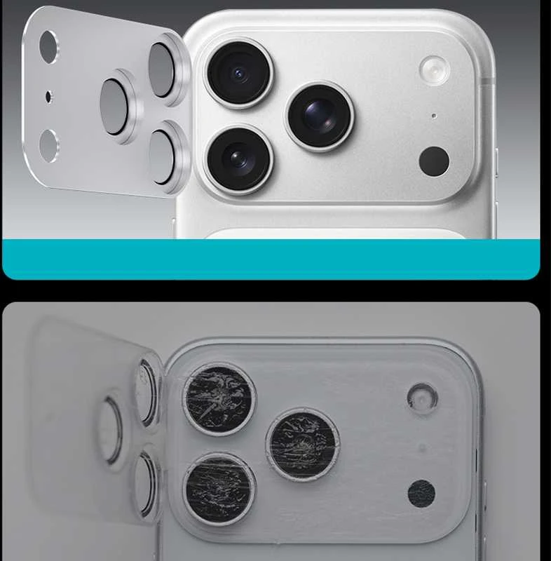 Oem Benks Apsauginis stiklas Glass Warrior Metal Integrated Lens Protector (C069) skirtas Apple iPhone 17 Pro (lens 3 pieces) mėlynas