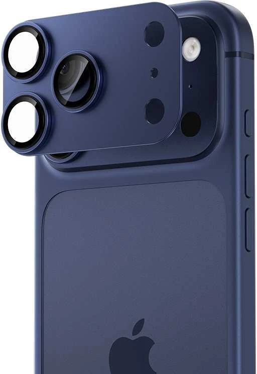 Benks Apsauginis stiklas Glass Warrior Metal Integrated Lens Protector (C070) skirtas Apple iPhone 17 Pro Max (lens 3 pieces) mėlynas