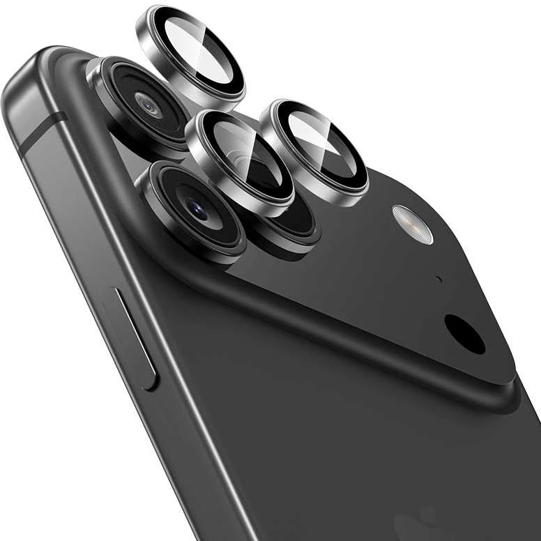 Benks Apsauginis stiklas Glass Warrior Metal Lens Protector telefonui skirtas Apple iPhone 17 Pro/17 Pro Max (objektyvui 3 vnt) juodas