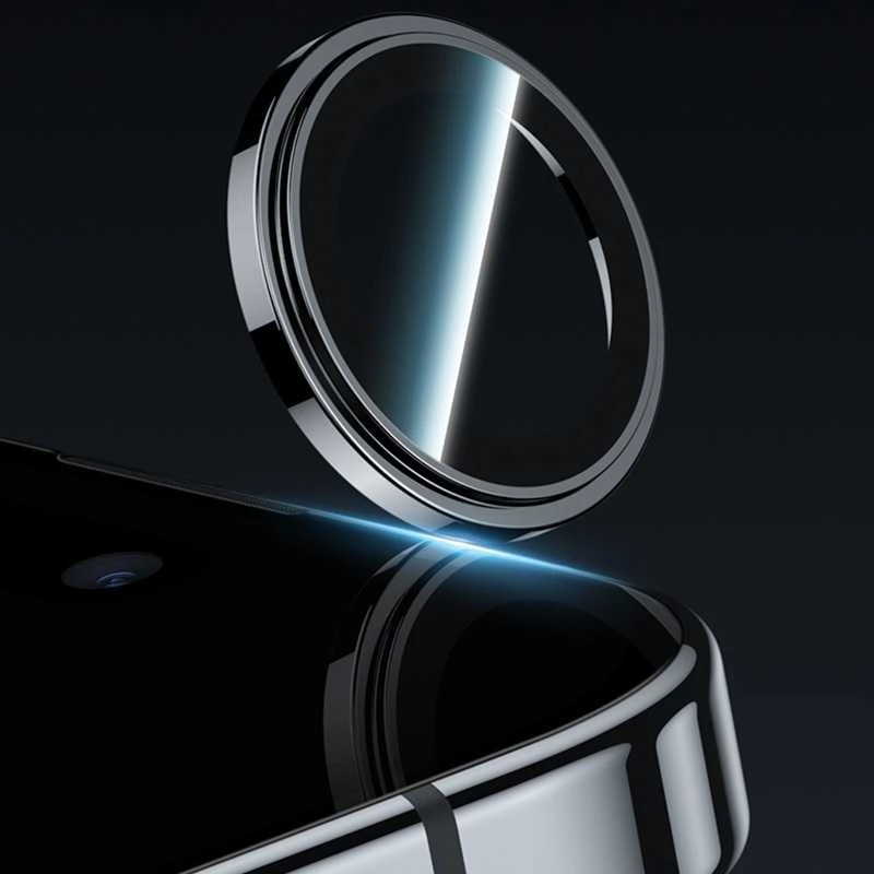 Benks Apsauginis stiklas Glass Warrior Metal Lens Protector telefonui skirtas Apple iPhone 17 Pro/17 Pro Max (objektyvui 3 vnt) juodas