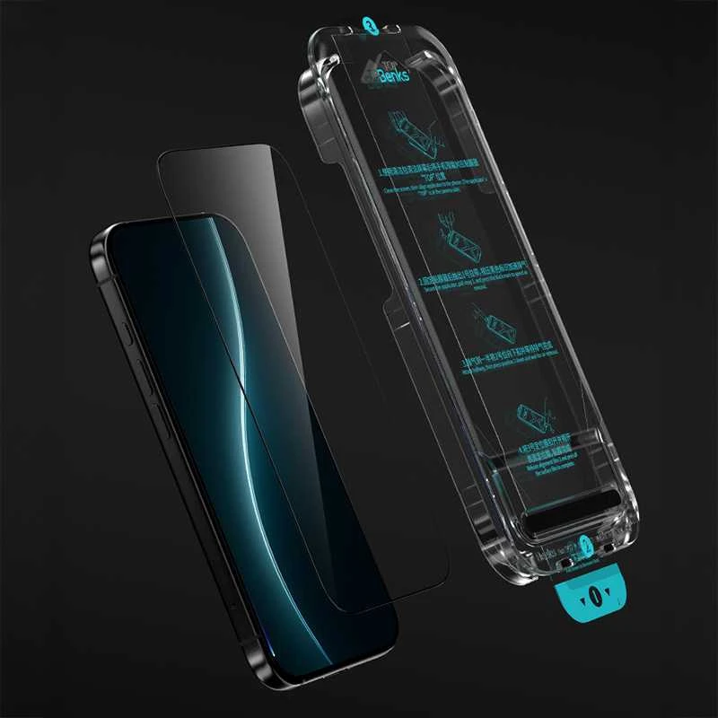 Benks Apsauginis stiklas Glass Warrior Sapphire Coating skirtas Apple iPhone 17 Air juodas