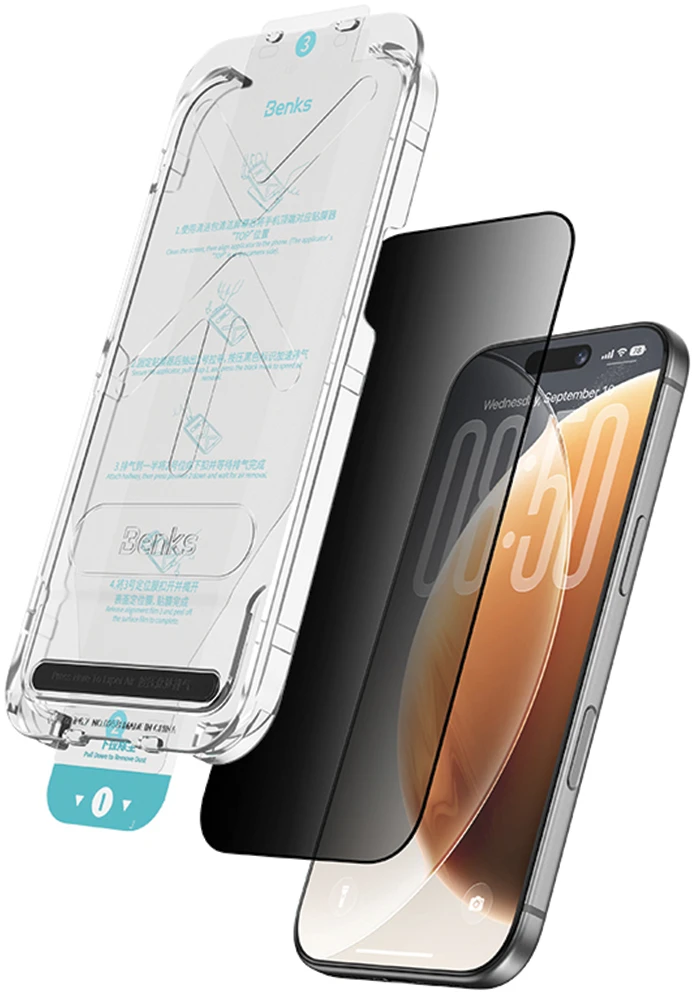 Benks Apsauginis stiklas Omni Warrior Anti-Drop Privacy iPhone 18 Pro Max
