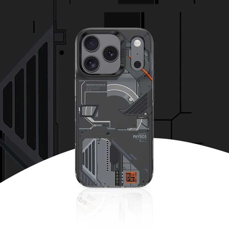 Benks Dėklas Dynamic Magnetic Mecha (D069) skirtas iPhone 17 Pro juodos spalvos (Camera Control Button)