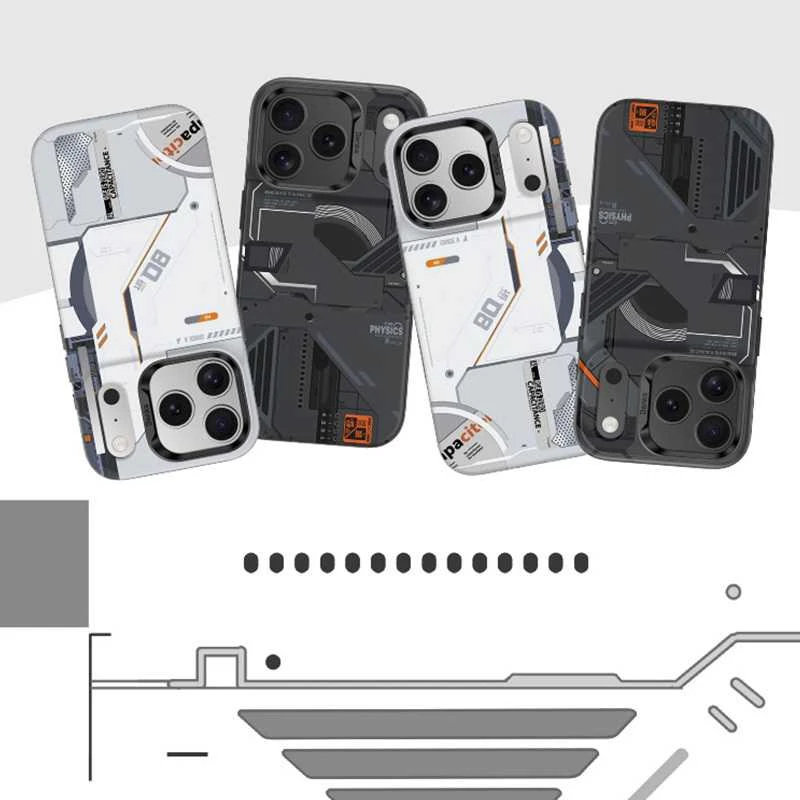 Benks Dėklas Dynamic Magnetic Mecha (D069) skirtas iPhone 17 Pro juodos spalvos (Camera Control Button)