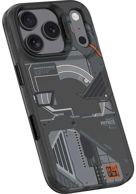 Benks Dėklas Dynamic Magnetic Mecha (D069) skirtas iPhone 17 Pro juodos spalvos (Camera Control Button)