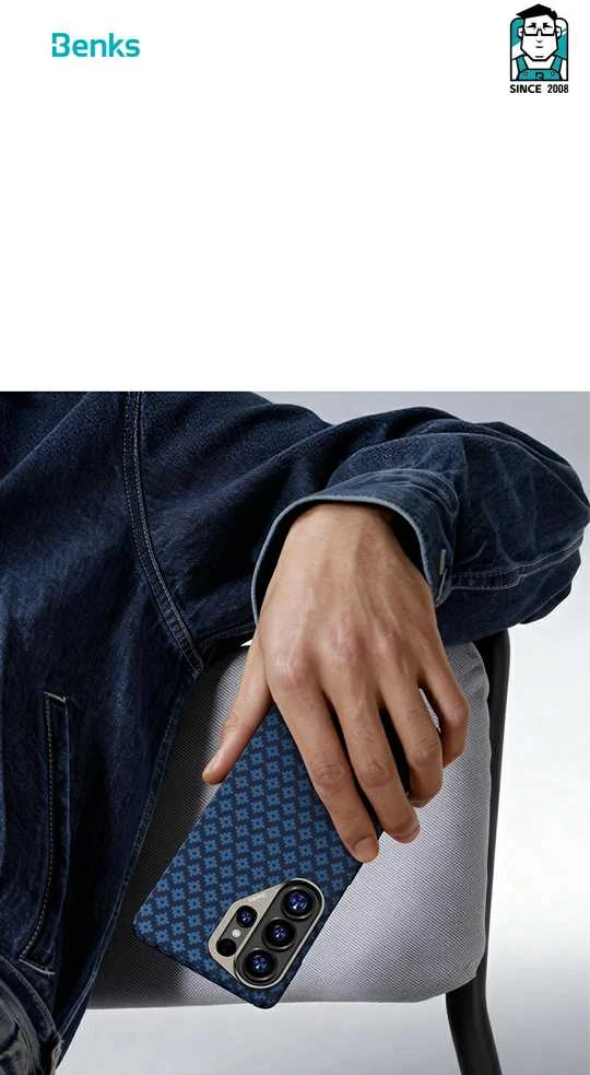 Benks dėklas Magnetic Armor Air Armor Grid Kevlar Metal Frame 600D (A048) skirtas Samsung Galaxy S26 mėlynos spalvos
