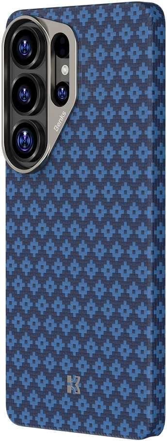 Benks dėklas Magnetic Armor Air Armor Grid Kevlar Metal Frame 600D (A050) skirtas Samsung Galaxy S26 Ultra mėlynos spalvos