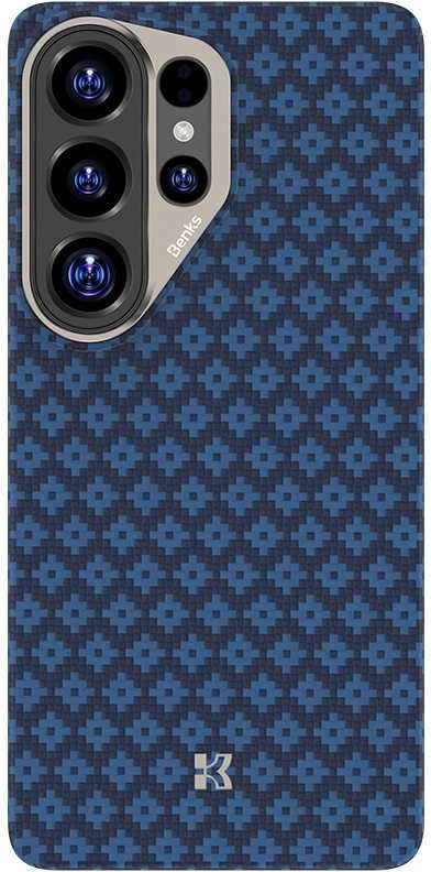 Benks dėklas Magnetic Armor Air Armor Grid Kevlar Metal Frame 600D (A050) skirtas Samsung Galaxy S26 Ultra mėlynos spalvos