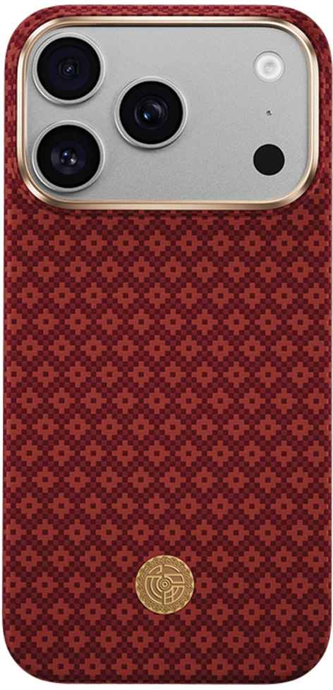 Benks Dėklas Magnetic Armor Air Armor Grid Kevlar Metal Frame 600D (C.K.FL.AP.RD.0073) do Iphone 18 Pro Max/17 Pro Max raudona