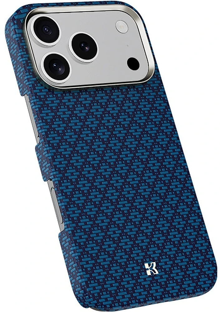Benks Dėklas Magnetic Armor Air Armor Grid Kevlar Metal Frame 600D (C.K.FL.AP.BE.0073) do Iphone 18 Pro Max/17 Pro Max mėlyna
