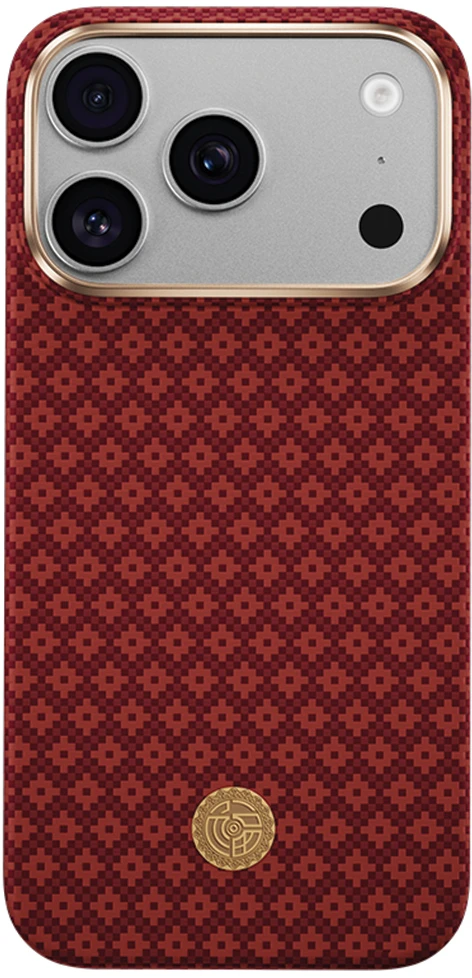 Benks Dėklas Magnetic Armor Air Armor Grid Kevlar Metal Frame 600D (C.K.FL.AP.RD.0072) do Iphone 18 Pro/17 Pro raudona