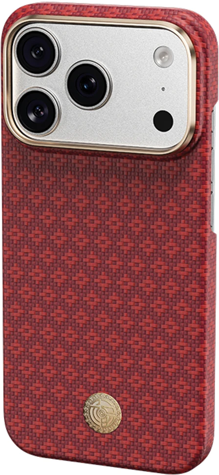 Benks Dėklas Magnetic Armor Air Armor Grid Kevlar Metal Frame 600D (C.K.FL.AP.RD.0072) do Iphone 18 Pro/17 Pro raudona