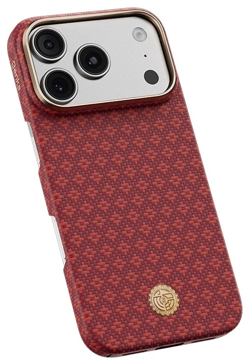 Benks Dėklas Magnetic Armor Air Armor Grid Kevlar Metal Frame 600D (C.K.FL.AP.RD.0073) do Iphone 18 Pro Max/17 Pro Max raudona