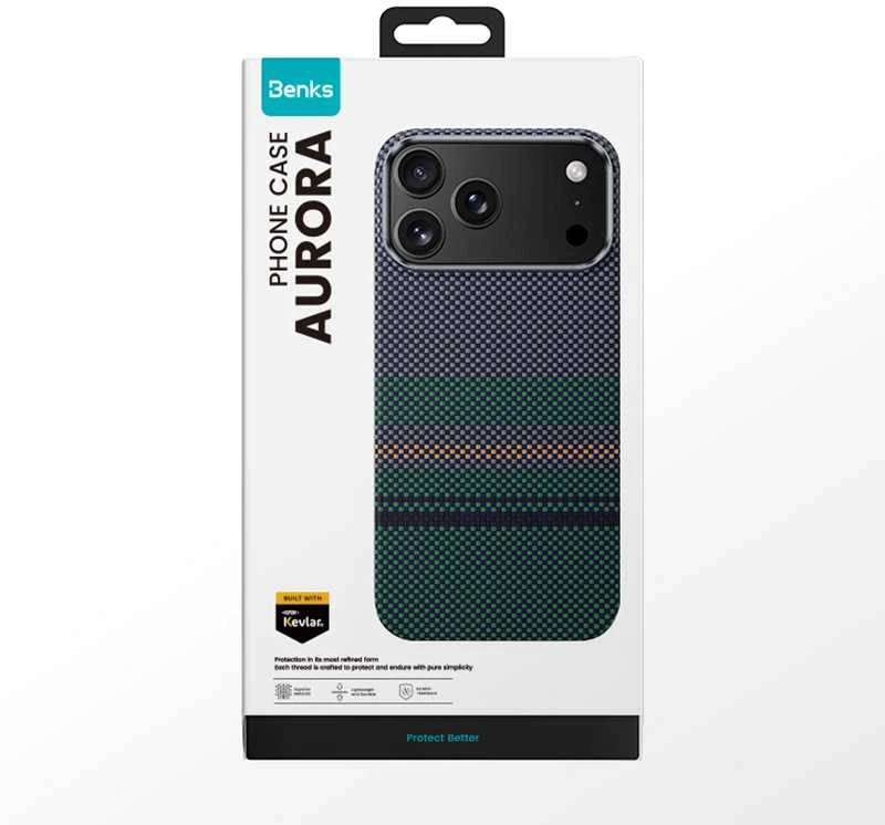 Benks Dėklas Magnetic Armor Air Aurora Kevlar 600D (0067) skirtas Apple iPhone 17