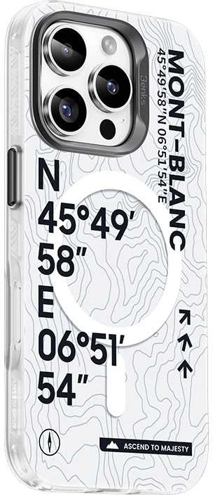 Benks dėklas Magnetic Armor Air Kevlar 600D Summit Mont-Blanc (A065), skirtas iPhone 16 Pro