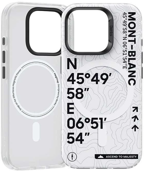 Benks dėklas Magnetic Armor Air Kevlar 600D Summit Mont-Blanc (A065), skirtas iPhone 16 Pro