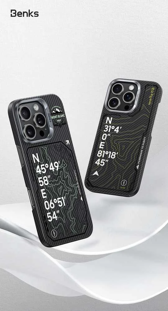 Benks Dėklas Magnetic Armor Air Kevlar 600D Summit Kangrinboque (0066) skirtas Apple iPhone 16 Pro Max