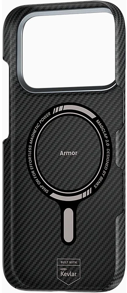Benks Dėklas Magnetic Armor Air Kevlar Metal Frame 600D (C.K.FL.AP.BK.A072) do Iphone 18 Pro/17 Pro