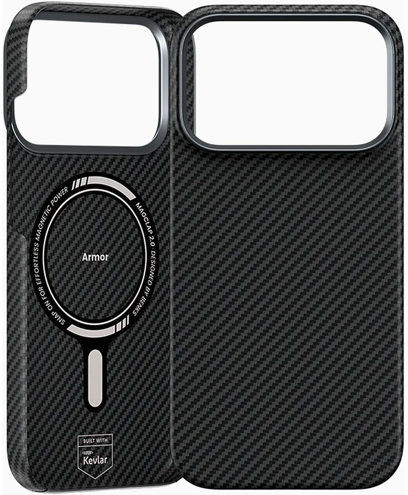 Benks Dėklas Magnetic Armor Air Kevlar Metal Frame 600D (C.K.FL.AP.BK.A072) do Iphone 18 Pro/17 Pro