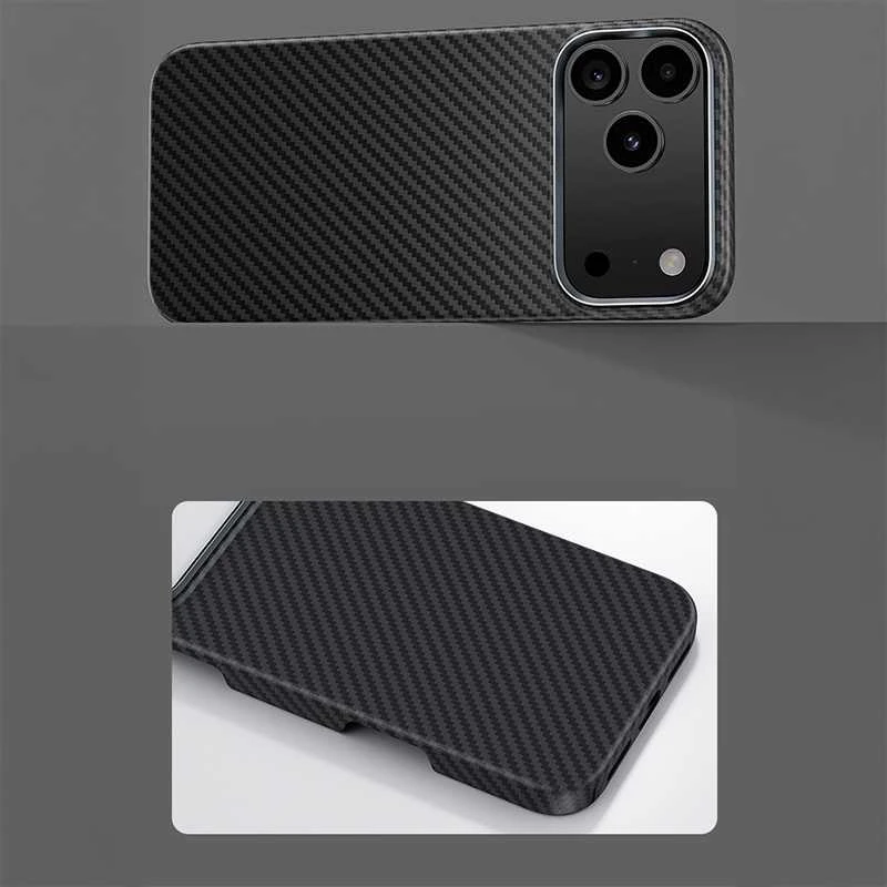 Benks Dėklas Magnetic Armor Air Kevlar Metal Frame 600D (0070) skirtas Apple iPhone 17 Pro Max juodos spalvos