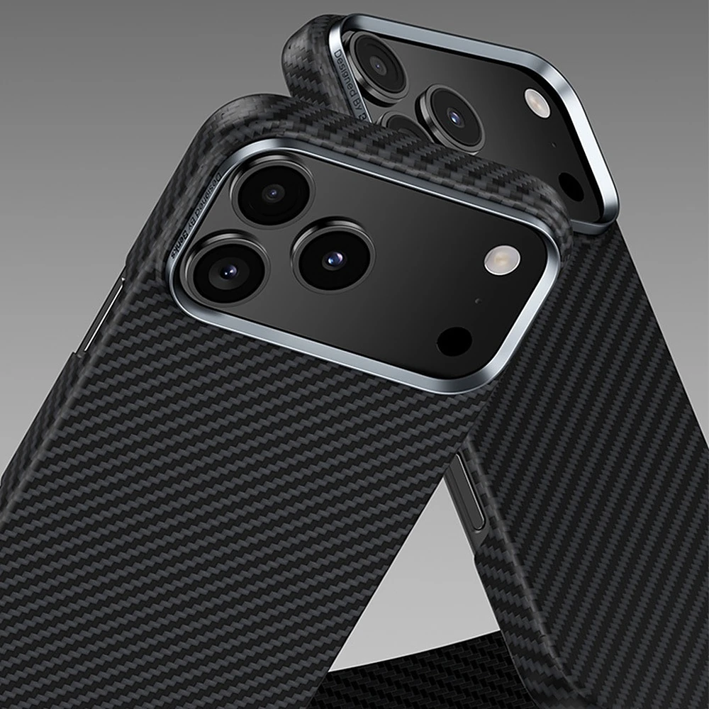Benks Magnetic Armor Air Kevlar Metal Frame 600D (C.K.FL.AP.BK.A072) dėklas, skirtas iPhone 18 Pro/17 Pro