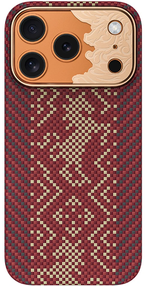 Benks Dėklas Magnetic Armor Air Knight Kevlar Metal Frame (C.K.FL.AP.GD.J073) do Iphone 18 Pro Max/17 Pro Max raudona