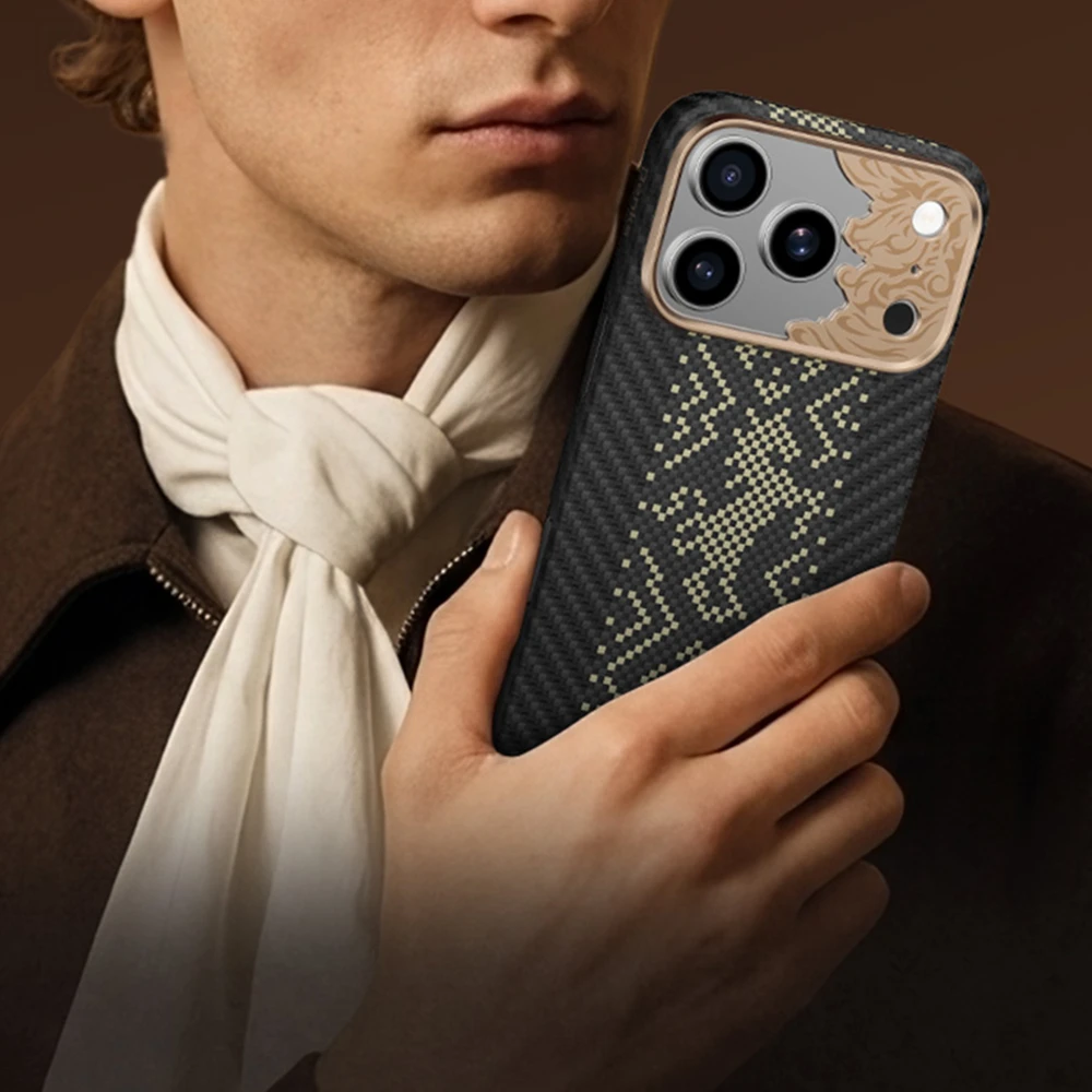 Benks Dėklas Magnetic Armor Air Knight Kevlar Metal Frame (C.K.FL.AP.GD.X072) do Iphone 18 Pro/17 Pro juoda