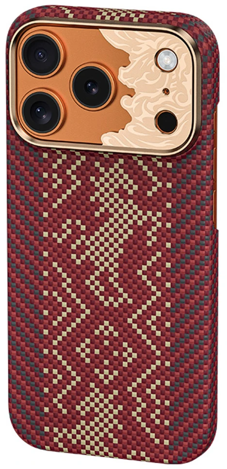 Benks Dėklas Magnetic Armor Air Knight Kevlar Metal Frame (C.K.FL.AP.GD.J072) do Iphone 18 Pro/17 Pro raudona