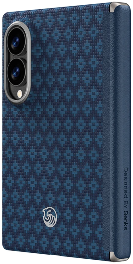 Benks Dėklas Magnetic Armor Grid Air Grand Combo (C.K.FL.SA.BE.S060) skirtas Samsung Galaxy Z Fold 8 mėlynos spalvos