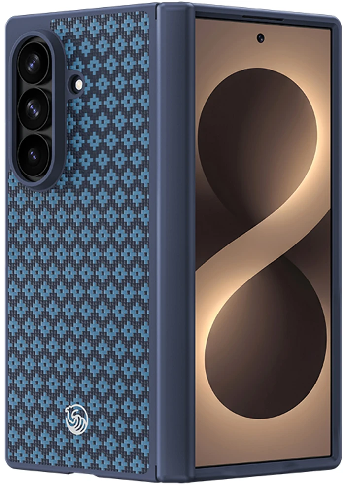Benks Dėklas Magnetic Armor Grid Pro Grand Combo (C.K.FL.SA.BE.C051) skirtas Samsung Galaxy Z Fold 8 Ultra mėlynos spalvos