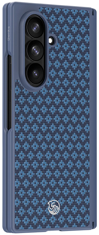 Benks Dėklas Magnetic Armor Grid Pro Grand Combo (C.K.FL.SA.BE.C051) skirtas Samsung Galaxy Z Fold 8 Ultra mėlynos spalvos